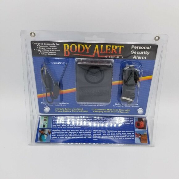 Body Alert Personal Security Alarm By Excalibur W/120-Dec. Multi-tone Siren NEW! - Picture 1 of 5